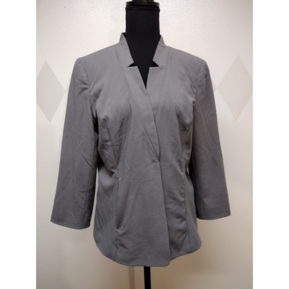 Kensie tailored gray jacket blazer - Picture 1 of 14